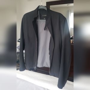Banana Republic black water repellant racer jacket, size small